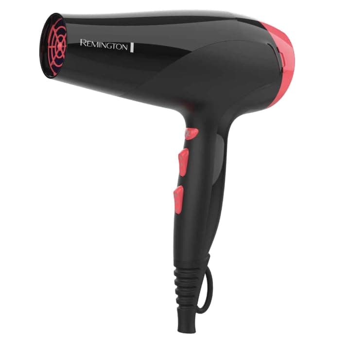 Remington Ionic Ceramic Hairdryer, 3 Heat Settings + Cool Shot, 2 Speeds, High Performance