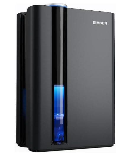 SIMSEN 95oz Dehumidifiers for Home, 800 sq ft Quiet Small Dehumidifier with Drain Hose, Dehumidifiers for Bedroom Bathroom Basements Closet RV (Black)