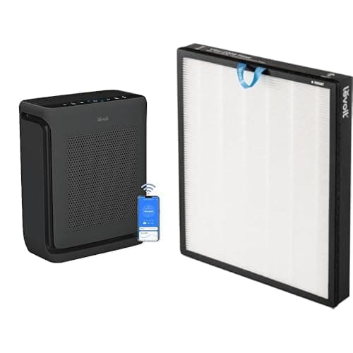 Bundle of LEVOIT Air Purifier Vital 200S-P Black with Original Replacement Filter, 1 Pack