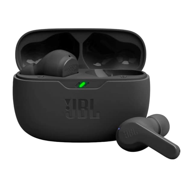 JBL Vibe Beam - True Wireless JBL Deep Bass Sound Earbuds, Bluetooth 5.2, Water & Dust Resistant, Hands-Free Call with VoiceAware, Up to 32 Hours of Battery Life (Black)