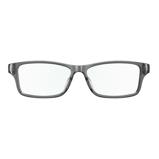 Amazon Echo Frames (newest model), Smart glasses, Designed for Alexa+, Modern Rectangle frames in Charcoal Gray with blue light filtering lenses