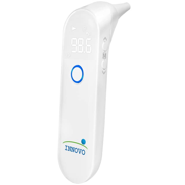 Innovo iE100B Reusable Infrared Digital Ear Thermometer, Professional Series, with Fever Alert Detection and 20x Disposable Probes