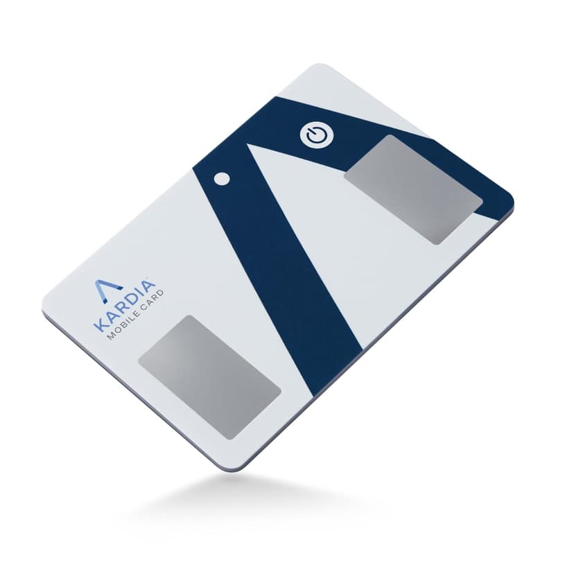 KardiaMobile Card Credit-Card Sized EKG, Medical-Grade & FDA-Cleared Personal Heart Monitor, Carry in Wallet, Bluetooth-Enabled for On-The-Go Check-Ups Anywhere, Compatible with Most Smartphones