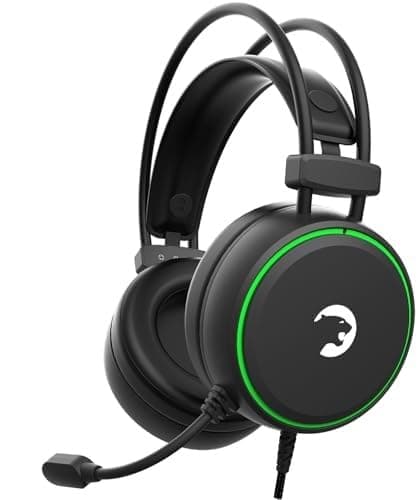 GAMEPOWER JIN X 3.5mm Jack Gaming Headset - Wired Headphones with 50MM Drivers, Comfort Design, 360 Spatial Audio, Noise Cancelling Mic, PS4, PS5, for Xbox, Black