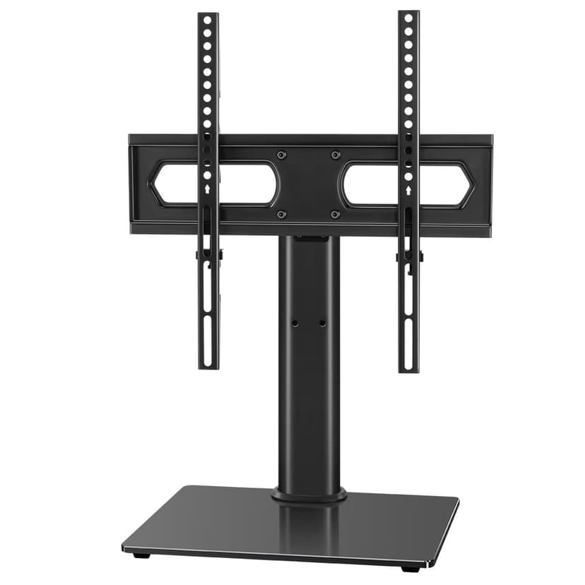 KKTONER Universal TV Stand Table Top TV Stand for 27 to 65 inch Height Adjustable TV Stand Mount with Tempered Glass Base LED tvs Max VEAS 400mm Hold up 77LBs