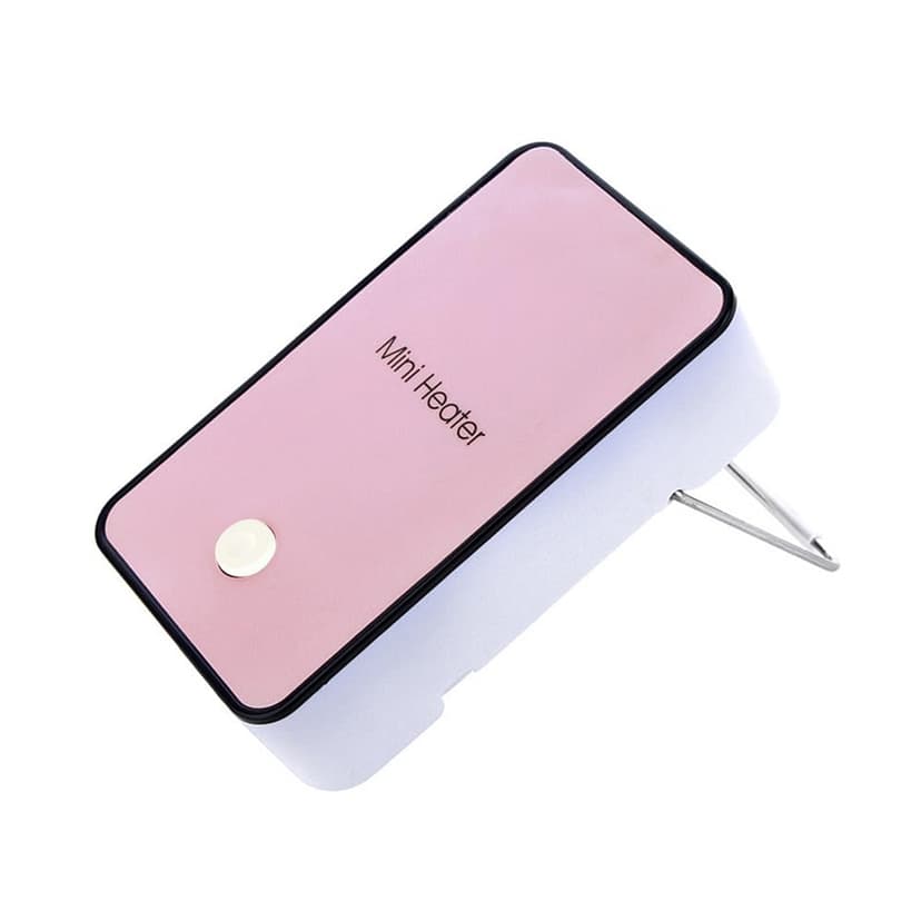 Safety Energy-saving Heater Mini Portable Room Office Desktop Electric Fan Heater Air Warmer (Pink)