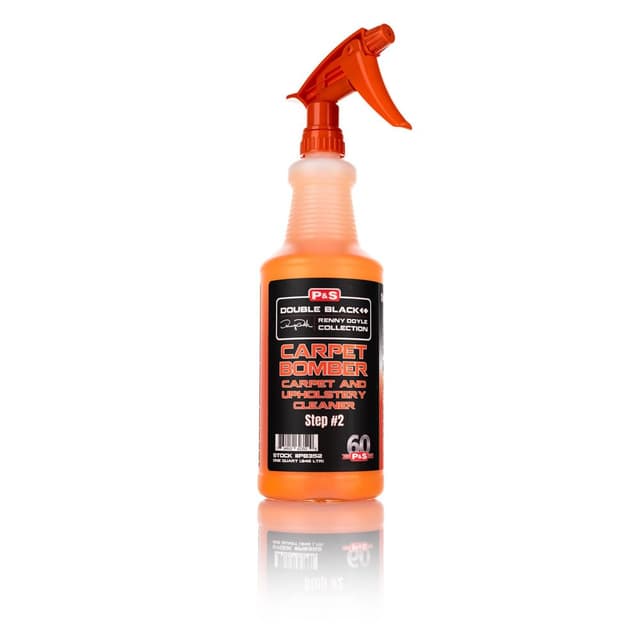 P & S PROFESSIONAL DETAIL PRODUCTS - Carpet Bomber Carpet and Upholstery Cleaner; Citrus-Based Cleaner Dissolves Grease and Lifts Dirt; Highly Dilutable; Great on Engines and Wheel Wells (1 Quart)