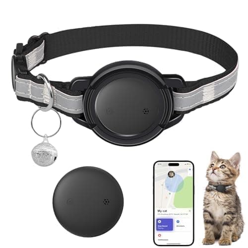 GPS Tracker for Cats 1 Pack, Mini GPS Cat Tracker, Smart Pet Activity Tracker, No Monthly Fee, Compatible with Apple Find My(iOS Only), Anti-Lost, Finder Tag for Vehicles, Pets, Kids, Items