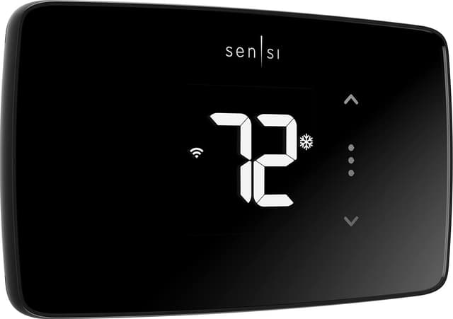 Sensi Lite Smart Thermostat, Programmable, WiFi, Easy DIY, Works With Alexa, ENERGY STAR Certified, ST25, Most Systems C-Wire Not Required, C-Wire needed with Heat/Cool Only & Heat Pump System – Black
