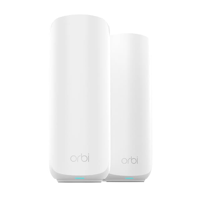 NETGEAR Orbi 370 Series Dual-Band WiFi 7 Mesh Network System for Home (RBE372) – Wireless Router + 1 Extender, Security Features, 5 Gbps, Covers 4,000 sq.ft., 70 Devices, 2.5GB Internet Port, BE5000