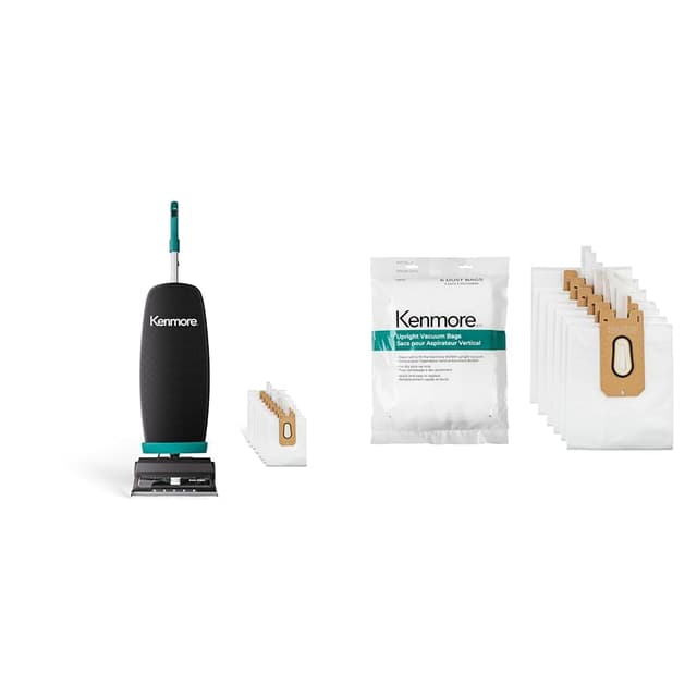 Kenmore BU1001 B200 Series Commercial Vacuum Cleaner Lightweight 14L Capacity Bagged Upright Vac UB100 B200 Series Replacement Dust Bags, Pack of 6