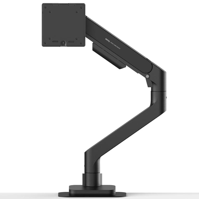BenQ BSH01 Ergo Monitor Arm -Gas Spring Monitor Stand for Up to 45'' & 44lbs Screens, Heavy Duty, Quick Installation, No Sagging, Top Clamp and Grommet Base, Reinforcement Plate, VESA 75x75 &100x100mm