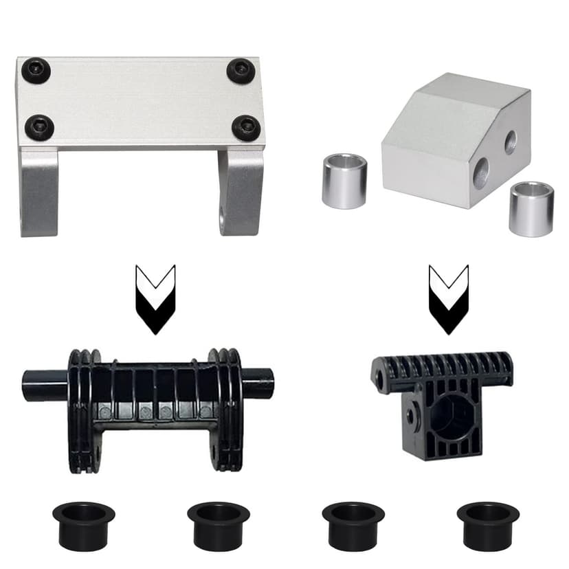 Upgrade Metal Drive Toggle and Clevis Mount 4 Plastic Deformable Bushings for La-Z-Boy/LazyBoy/La Z Boy/Lazy Boy Power Recliners