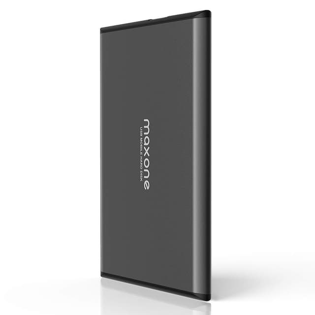 Maxone 500GB Ultra Slim Portable External Hard Drive HDD USB 3.0 Compatible with PC, Laptop, Charcoal Grey