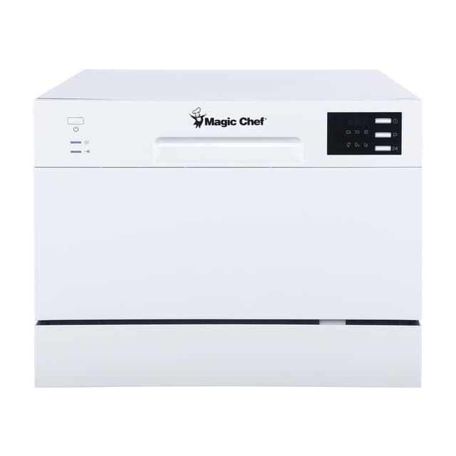 Magic Chef MCSCD6W5 Energy Star 6-Place Setting 6 Plate Countertop Dishwasher, White