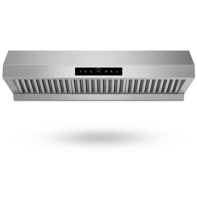 36 Inch Under Cabinet Range Hood 1200CFM, 4-Speed Kitchen Hood with Touch Control & Gesture Sensing Stainless Steel Kitchen Stove Vent Hoods with 2 LED Lights Pro Series