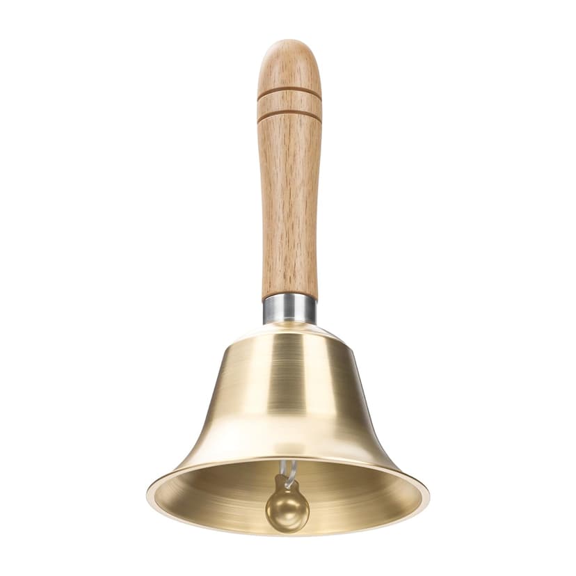 Flezoo Super Loud Hand Bell - Solid Brass Call Bell for Elderly at Home, Wedding, Animal Training, Office, Dinner, Meditation, Musical Teaching and Service(4.33inch)