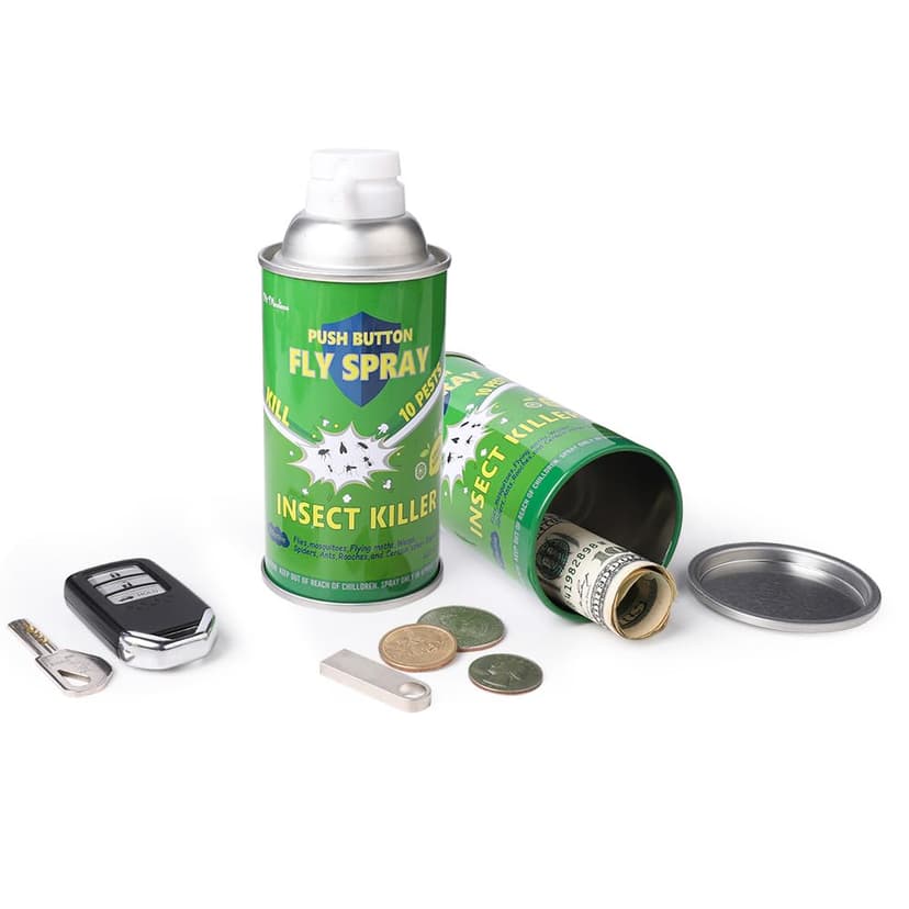 Mealivos Fake Spray Can Safes Diversion Secret Stash Safes Metal Bank (Dark Green)