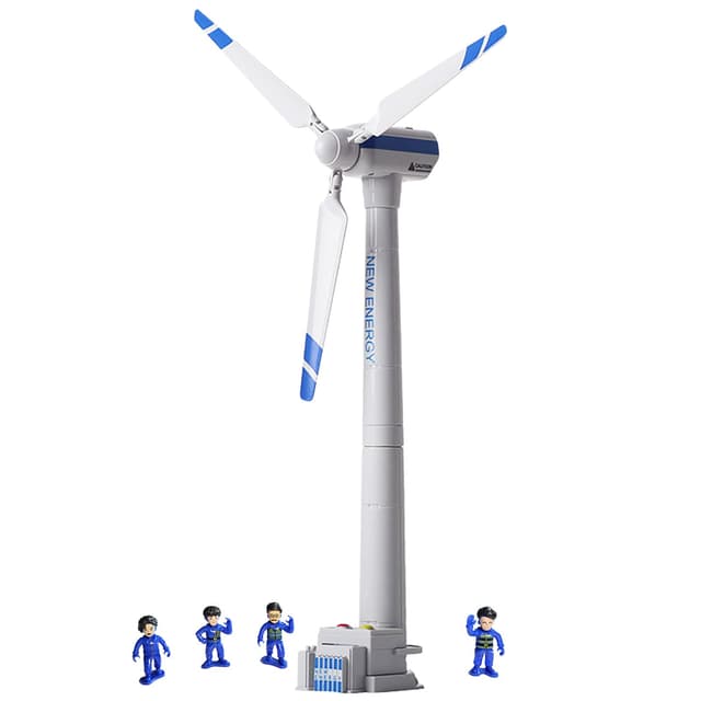 Rinnland Windmill Model - Large-Sized Wind-Up Wind Turbine Science Teaching Tool for Children - STEM Toy