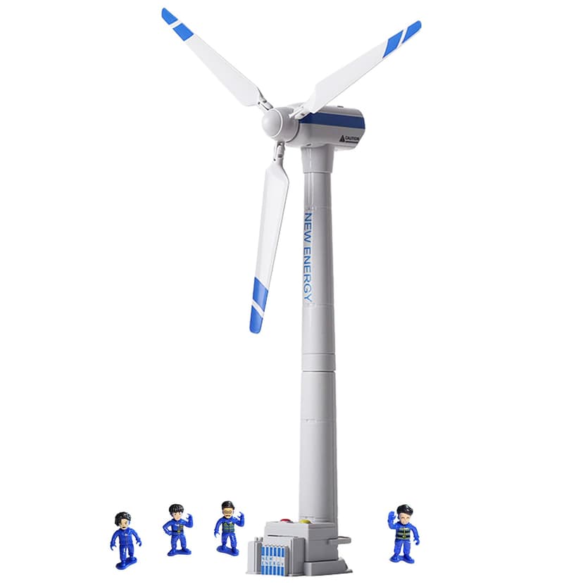 Rinnland Windmill Model - Large-Sized Wind-Up Wind Turbine Science Teaching Tool for Children - STEM Toy