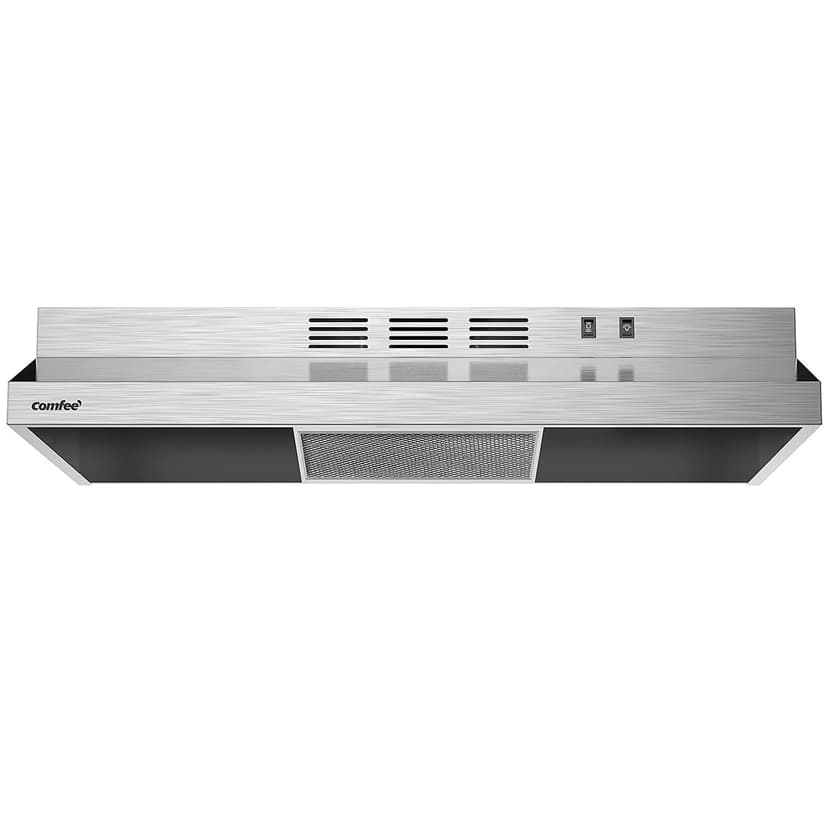 Comfee CVU30W2AST Range Hood 30 Inch Ducted Ductless Vent Hood Durable Stainless Steel Kitchen Hood for Under Cabinet with 2 Reusable Filter, 200 CFM, 2 Speed Exhaust Fan Silver