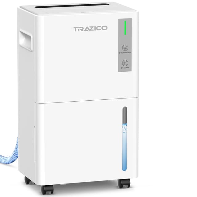 1500 Sq.ft Dehumidifier for Basement, Trazico 21 Pint Quiet Dehumidifiers for Home with Drain Hose, Smart Humidity Control, 3 Modes, 24H Timer, Auto Defrost, for Large Room, Bedroom, and Bathroom