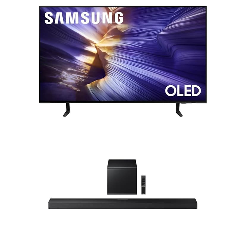 Samsung 42-Inch Class OLED S90F 4K Smart TV (2025 Model) NQ4 AI Gen3 Processor, 4K AI Upscaling Pro + Samsung Q-Series Soundbar HW-QS700F 3.1.2 ch Subwoofer (2025 Model)