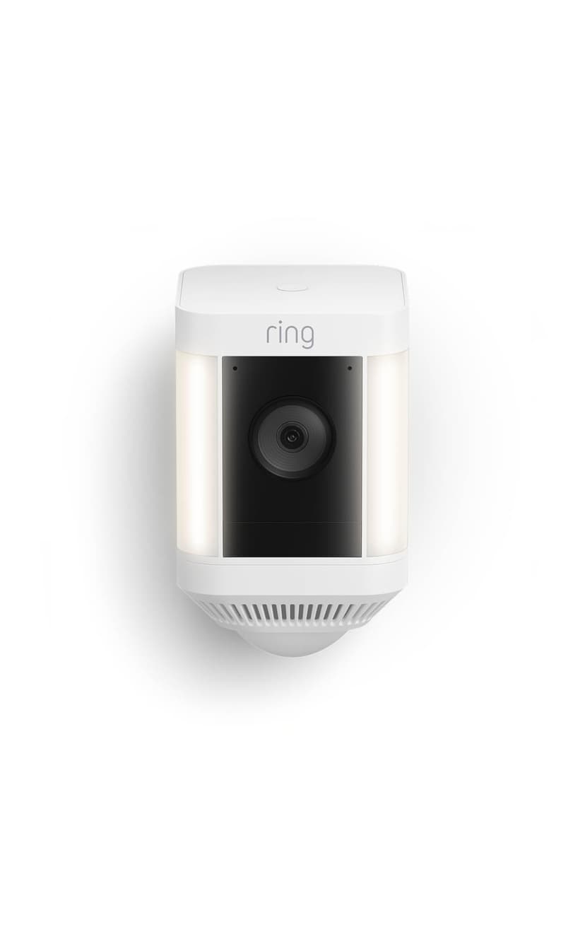 Ring Spotlight Cam Plus, Battery (newest model), Home or business security with HD video, Two-Way Talk, Color Night Vision, and Security Siren, White