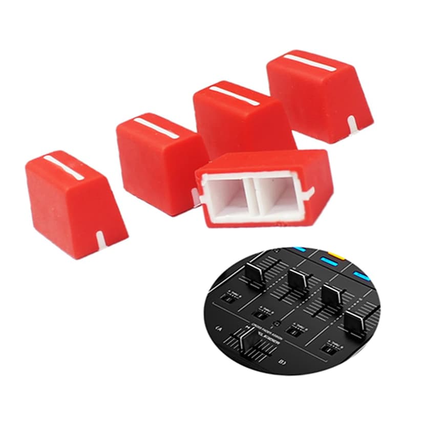 WXYINSPAS 5pcs Universal Fader Knobs Replacement Fader Cap Slider for DJ Controller Mixer Console Pioneer Pioneer DJM、DDJ、XDJ, Denon Numark AKAI RANE VESTAX (Universal Red Hats)