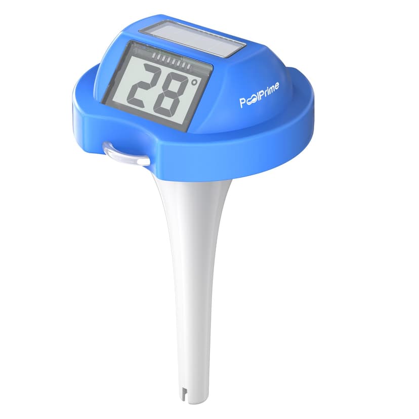 Pool Thermometer Floating Easy Read with Dual Jumbo-Sized Screens, Solar Digital Pool Temperature Thermometer Floating for SPA, Ponds (Light Blue)