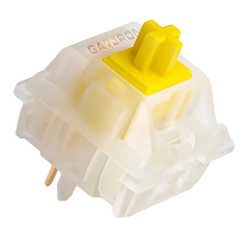 Gateron Milky Yellow Pro V2 Pre-lubed 5-Pin 50gf Linear Switches for All MX Mechanical Keyboard Game Keyboard(Milky Yellow Pro V2,108PCS)