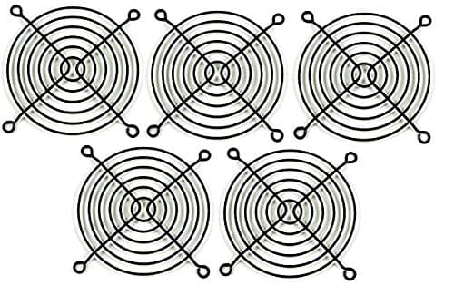 80mm Black Steel Computer Case Cooling Fan Grill/Finger Guard (Set of Five)