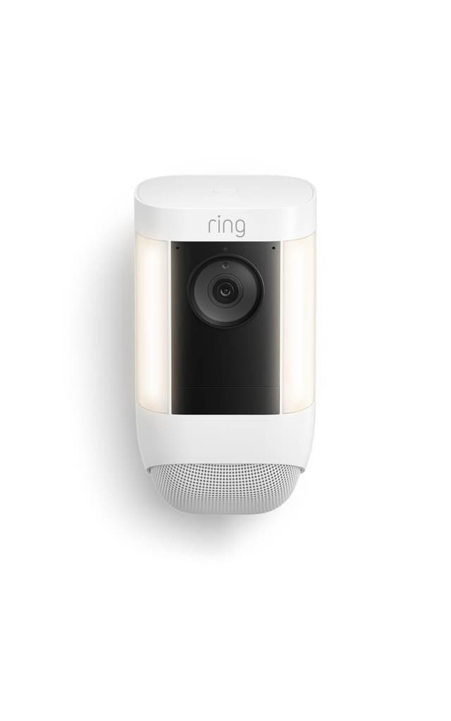 Ring Spotlight Cam Pro, Battery, Home or business security, Retinal 2K Video, Color Night Vision and Two-Way Talk with Audio+, White