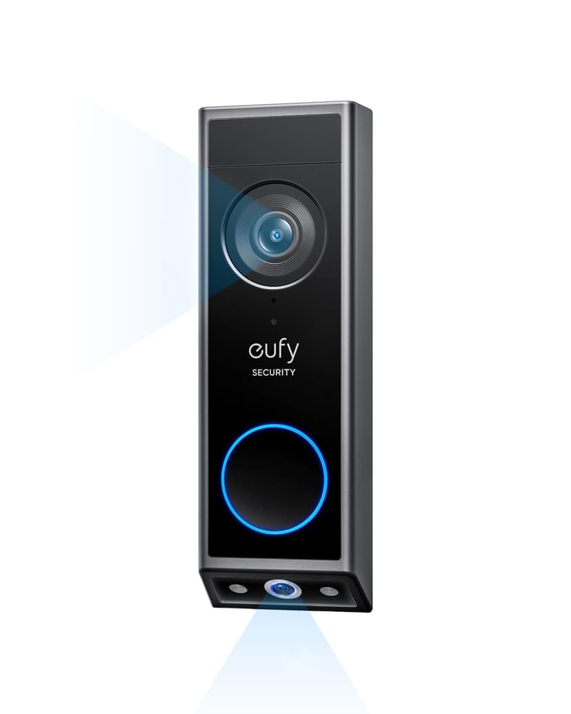 eufy Security Video Doorbell E340, 2K Full HD Dual Cameras & Head-to-Toe View, Doorbell Camera Wireless & Wired, Delivery Guard, Color Night Vision, Two-Way Talk, Motion Detection, No Monthly Fee