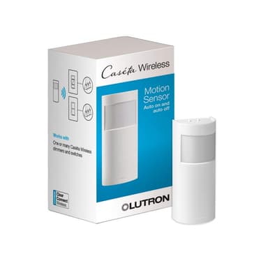 Lutron Caseta Smart Lighting Auto On/Off Motion Sensor, Lutron Motion Sensor for Dimmers, Switches, and Fan Controls, No Wires Required, PD-OSENS-WH, White