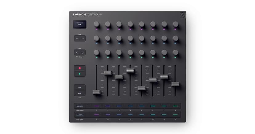 Novation Launch Control XL 3 – USB Powered, MIDI Control Surface and Mixer for DAW and Hardware Integration with 8 Faders, 24 Endless Encoders, 5-Pin MIDI I/O, and Music Software Bundle