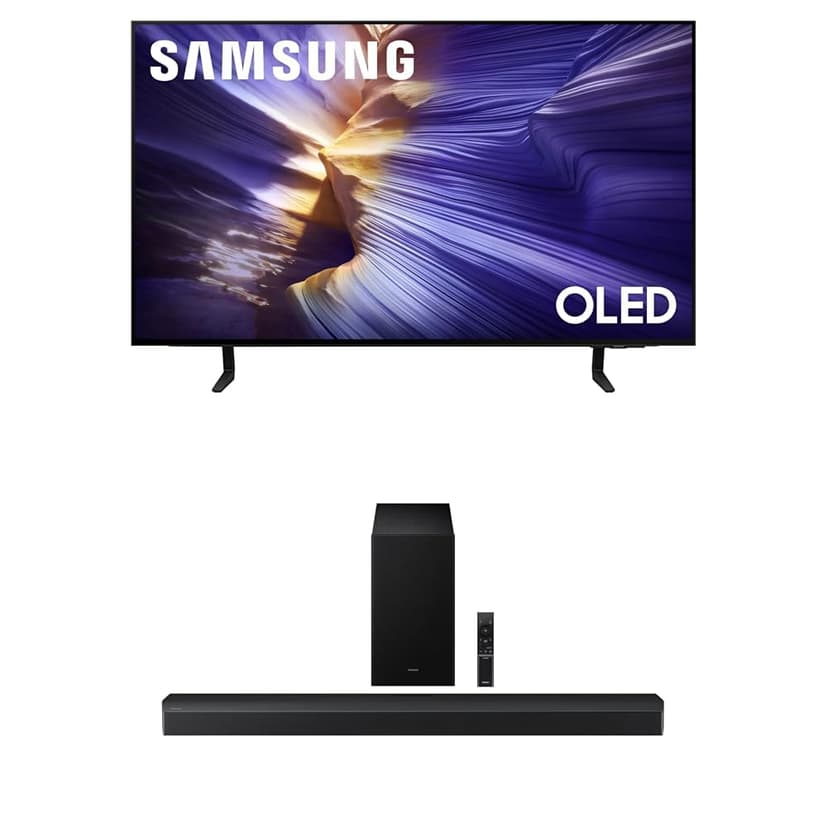 Samsung 42-Inch Class OLED S90F 4K Smart TV (2025 Model) NQ4 AI Gen3 Processor, 4K AI Upscaling Pro + Samsung B-Series Soundbar HW-B750F 5.1 ch Subwoofer (2025 Model)