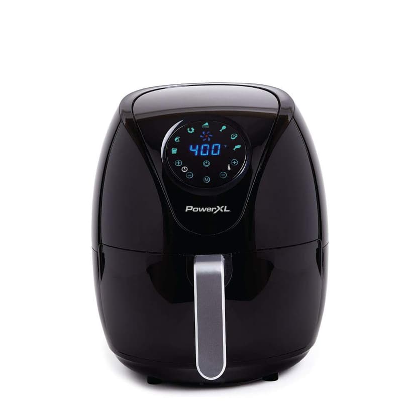 PowerXL Air Fryer 7 QT Maxx Classic, Extra Hot Air Fry, Cook, Crisp, Broil, Roast, Bake, High Gloss Finish, Nonstick, Black