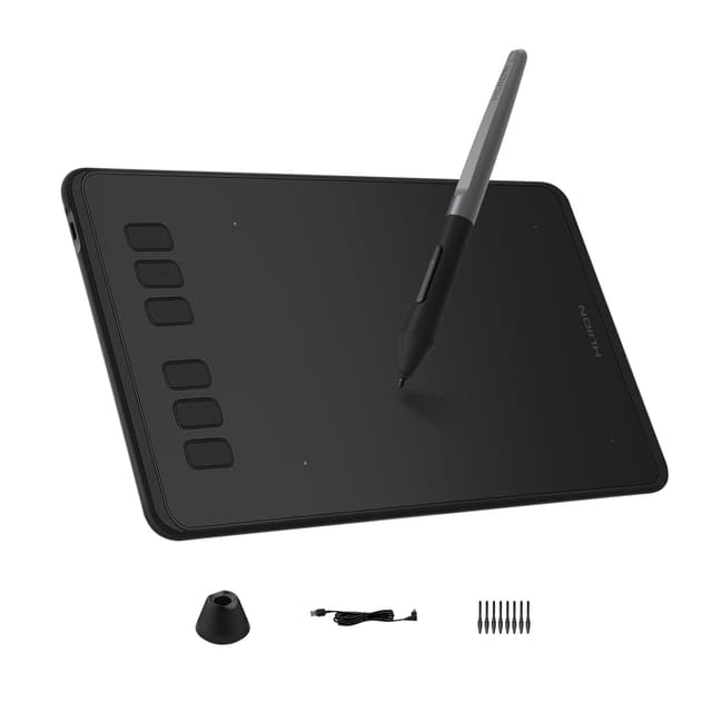 HUION Inspiroy H640P Drawing Tablet, 6x4 inch Digital Art with Battery-Free Stylus, 8192 Pen Pressure, 6 Hot Keys, Graphics Tablet for Drawing, Writing, Design, Teaching, Work with Mac, PC & Mobile