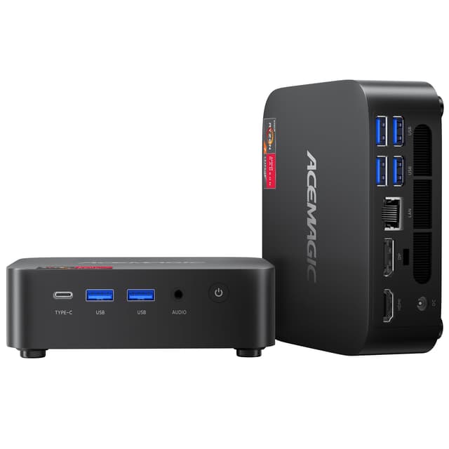 ACEMAGICIAN Kron Mini K1 Mini PC, Ryzen 7 7730U, 32GB DDR4 1TB SSD Mini Computers, Small Light Gaming PC 4K@60Hz Triple Display, Mini Desktop WiFi6 | Bluetooth 5.2 | Dual Channel | Auto Power On