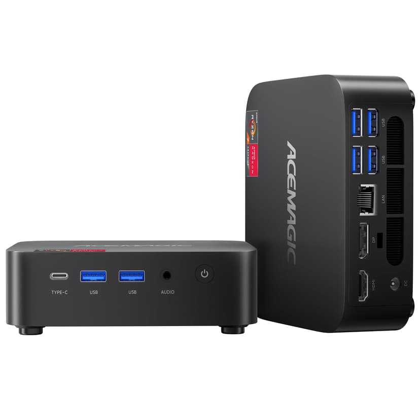ACEMAGICIAN Kron Mini K1 Mini PC, Ryzen 7 7730U, 32GB DDR4 1TB SSD Mini Computers, Small Light Gaming PC 4K@60Hz Triple Display, Mini Desktop WiFi6 | Bluetooth 5.2 | Dual Channel | Auto Power On