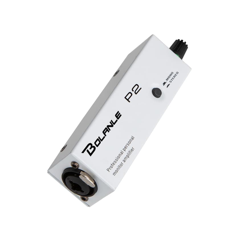 P2 Portable in Ear Monitor Amplifier, Headphone Amp with XLR and TRS Input 3.5mm Output, Headphone Amplifier with Stereo/Mono Switch for Keyboardists, Drummers, Guitar (Single Channel)