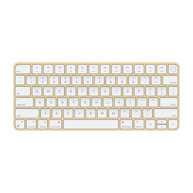 Apple Magic Keyboard with Touch ID for Mac Models Silicon (QWERTY English) Yellow (Renewed)