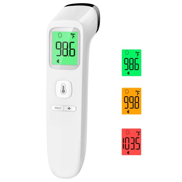 No-Touch Thermometer for Adults and Kids, Accurate Digital Baby Thermometer, Fever Alarm & Silent Mode, 2 in 1 Forehead & Object Mode