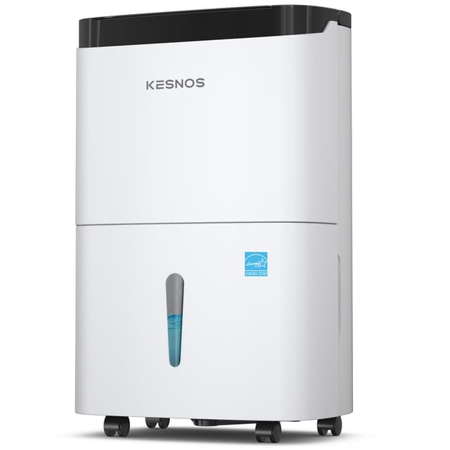 Kesnos 150 Pints Energy Star Dehumidifier with Pump for Space Up to 7500 Sq. Ft - Dehumidifier for Basement with Drain Hose, 1.85 Gal Water Tank, Handle, Self-Drying, Idear for Home, Office