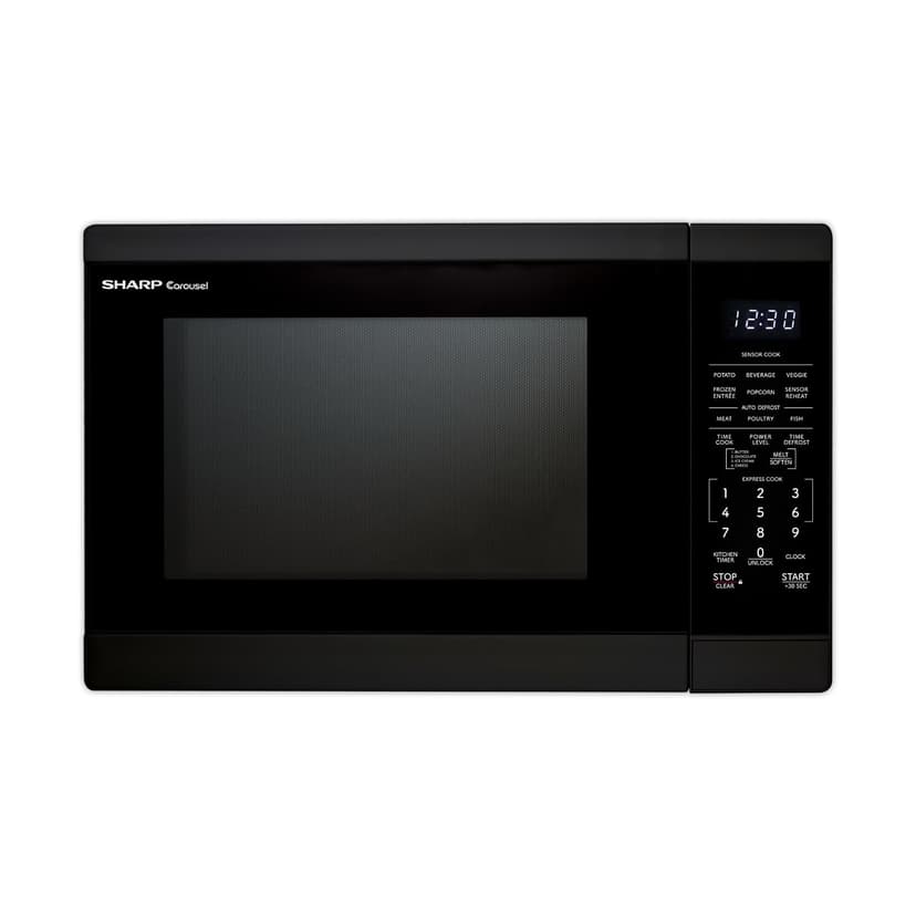 SHARP Countertop Microwave Oven with Removable 12.4" Carousel Turntable, 1100 Watt, 1.4 Cubic Feet, Black