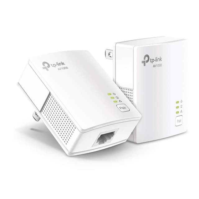 TP-Link AV1000 Powerline Ethernet Adapter KIT - Gigabit Port, Plug Pair &Play, Ethernet Over Power, Nano Size, Power Saving Mode, Network Adapter, Free Expert Help (TL-PA7017 KIT)