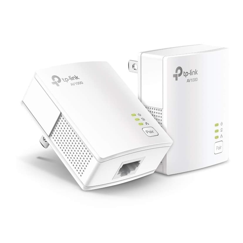 TP-Link AV1000 Powerline Ethernet Adapter KIT - Gigabit Port, Plug Pair &Play, Ethernet Over Power, Nano Size, Power Saving Mode, Network Adapter, Free Expert Help (TL-PA7017 KIT)