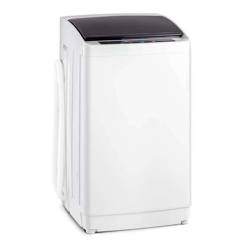 ROVSUN 17.8LBS Portable Washing Machine, Full-Automatic Electric Laundry Machine with Stainless Steel Drum, Compact Washer and Spin Dryer Combo with Drain Pump for Apartment, Dorm, Home