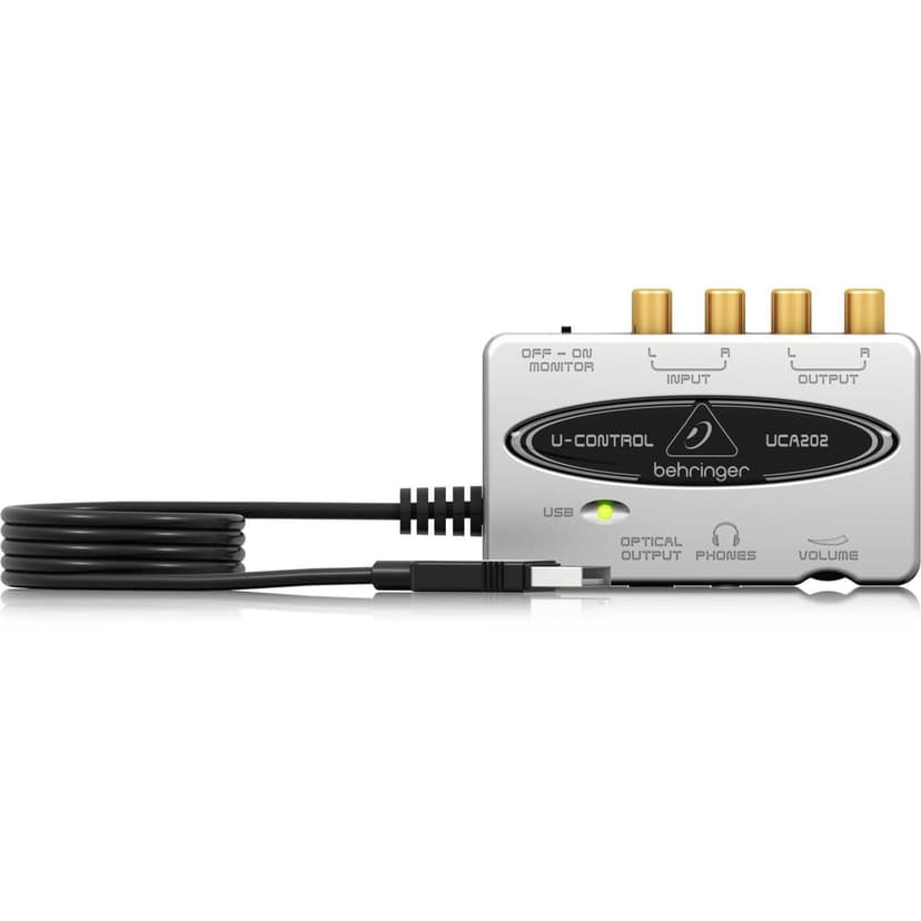 Behringer U-CONTROL UCA202 Ultra-Low Latency 2 In/2 Out USB/Audio Interface with Digital Output